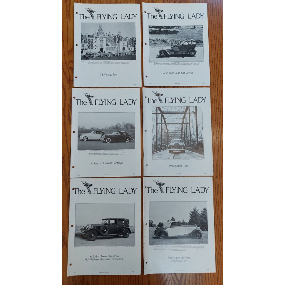 1984 The Flying Lady Magazine Full Year Jan-Dec Rolls-Royce Bentley Journal